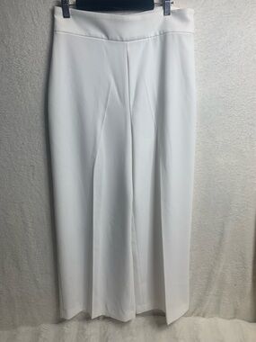 Zara Woman White Tailored Wide-Leg Pants